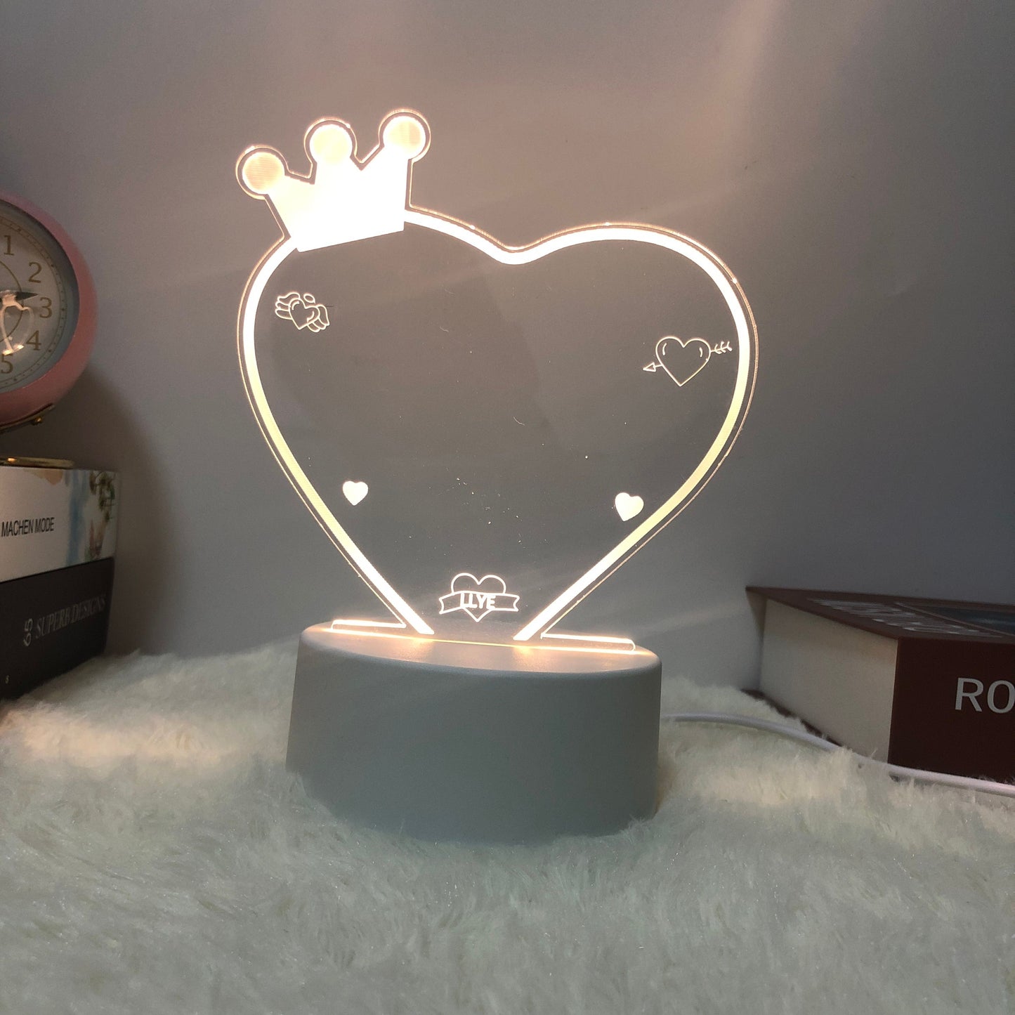 Creative LED Note Lamp – USB Night Light with Marker | Fun Gift & Room Decor for Kids or Girlfriend