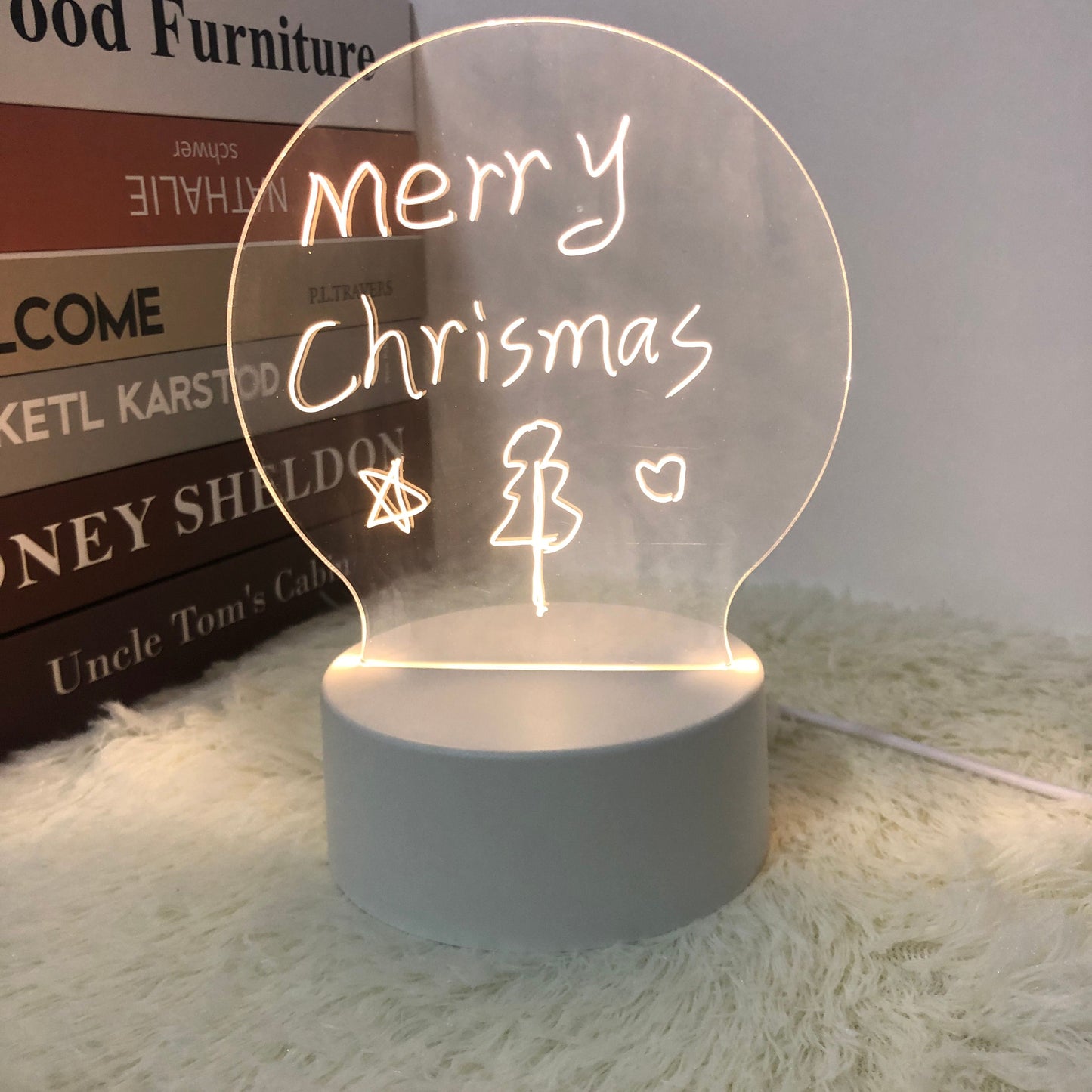 Creative LED Note Lamp – USB Night Light with Marker | Fun Gift & Room Decor for Kids or Girlfriend
