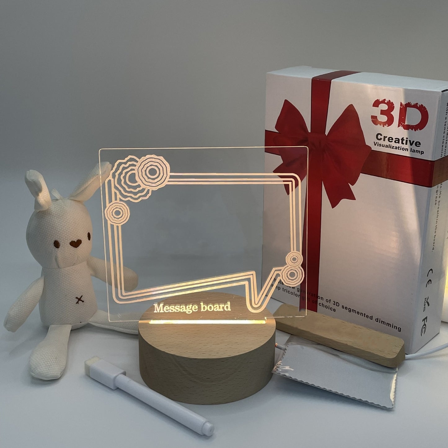 Creative LED Note Lamp – USB Night Light with Marker | Fun Gift & Room Decor for Kids or Girlfriend