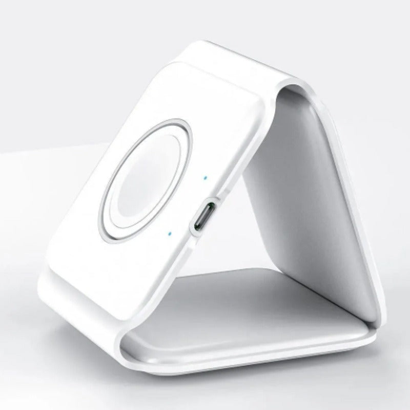 3-in-1 Travel Wireless Charger for iPhone 16 15 14 13 12, Apple Watch Series, AirPods 4 3 2 Pro – Fast Charging Station for Apple & Android, Foldable Portable Design