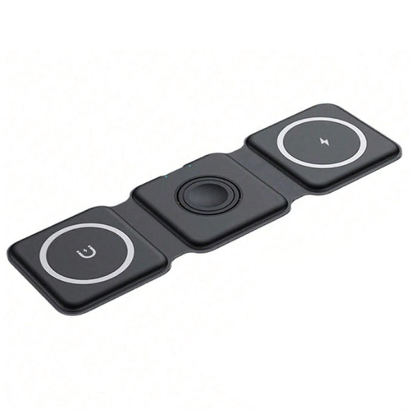 3-in-1 Travel Wireless Charger for iPhone 16 15 14 13 12, Apple Watch Series, AirPods 4 3 2 Pro – Fast Charging Station for Apple & Android, Foldable Portable Design