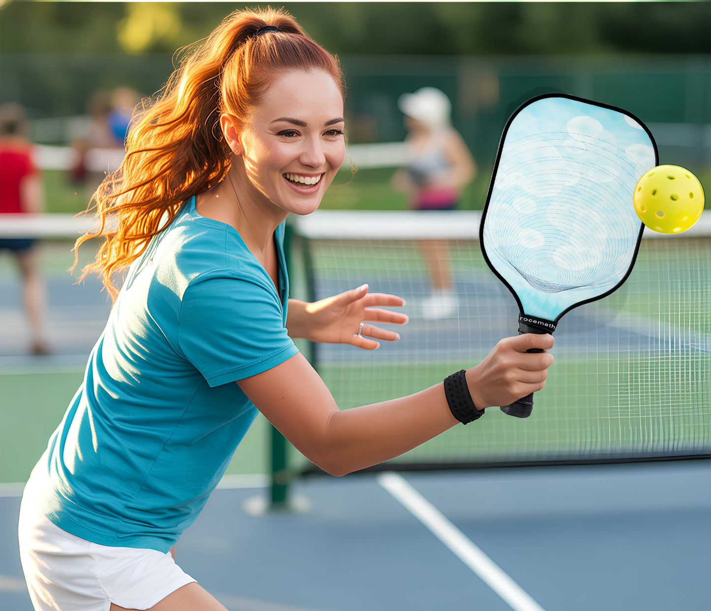 Fibre Glass  Pickleball Paddle Set with 2 Paddles, 4 Balls & Carry Bag