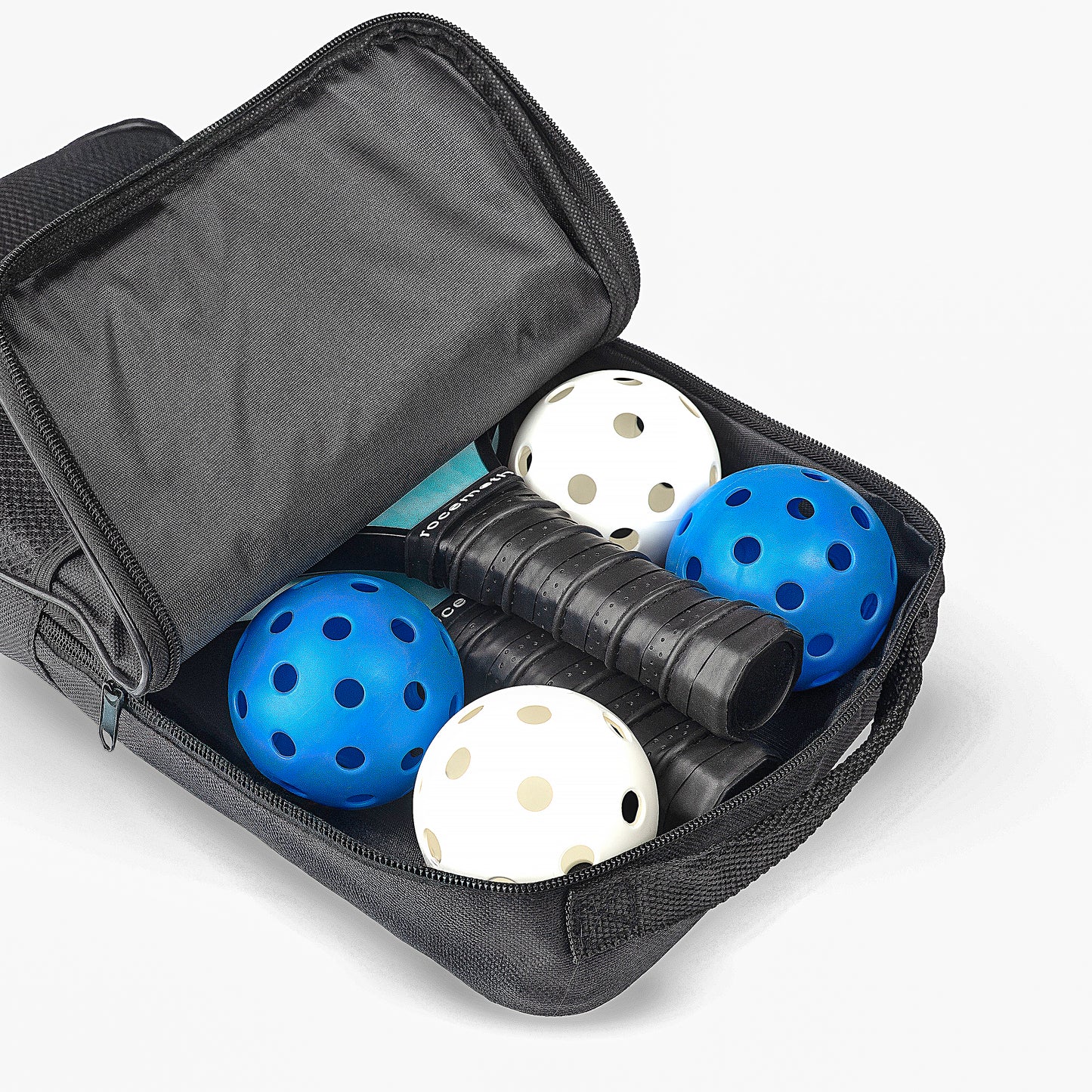 Fibre Glass  Pickleball Paddle Set with 2 Paddles, 4 Balls & Carry Bag